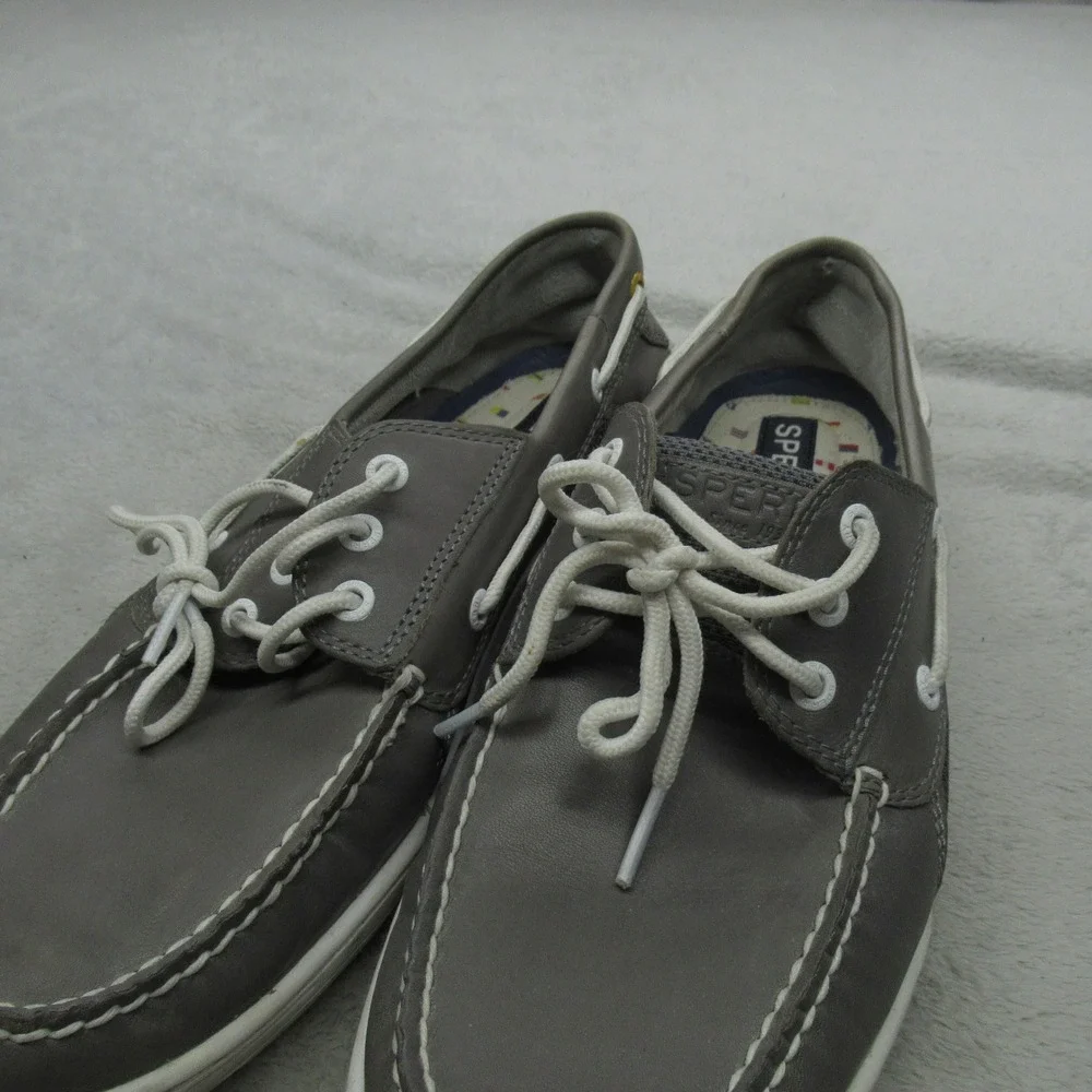 Sperry‎ Men 11 Boat Shoes Gray Top Sider Suede Classic Nautical Casual Outdoor